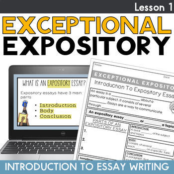 Preview of Expository Writing - Overview - Lesson 1 - Exceptional Expository