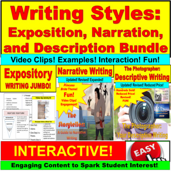 Preview of Exposition, Narration, and Description: Digital Writing Bundle
