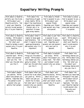 Expository -STAAR- Writing Prompt Cards and Interactive Activities