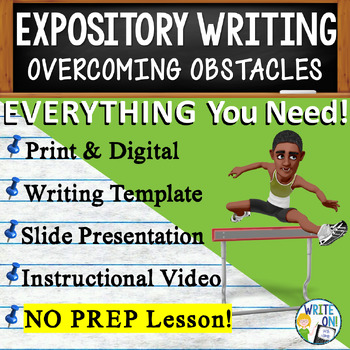 Preview of Expository Writing Prompt, Informative Essay Outline - Overcoming Obstacles