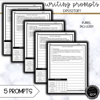 Preview of Expository Writing Prompts (6th, 7th, 8th Grade)