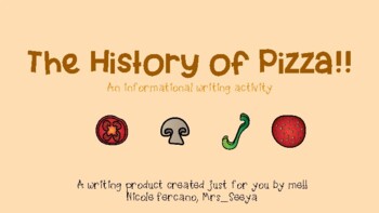 Preview of Expository Writing The History of Pizza Differentiated