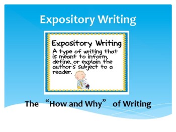 Preview of Expository Writing: The “How and Why” of Writing powerpoint