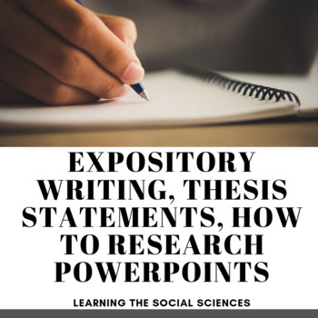 Preview of Expository Writing, Thesis Statements, & Researching PowerPoint Bundle