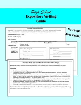 Preview of Expository Writing Unit