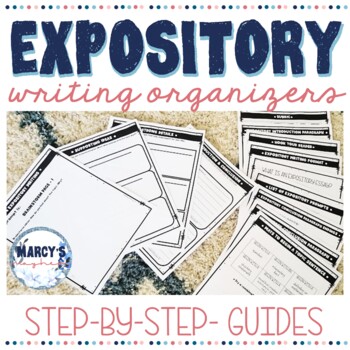 Preview of Expository Writing graphic organizers | step by step informative writing 4th,5th