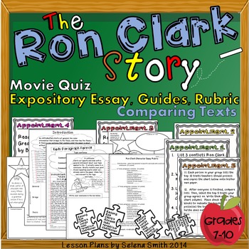 Preview of The Ron Clark Story: Expository Essay, Movie Viewing Quiz, Nonfiction Text Task