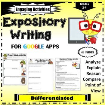 Preview of Expository and Information Writing  Activities for Google Apps