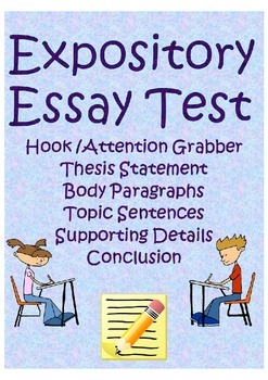 Preview of Expository essay test- hook, thesis statement, body paragraphs, conclusion