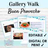 EDITABLE Spanish Food Gallery Walk Writing Activity | Digital