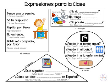 Expresiones Para Clase De Espanol Class Expressions In Spanish Landscape