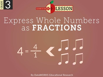 Preview of Express Whole Numbers as Fractions