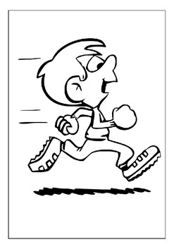 running coloring page