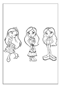 Free Collection of Bratz Coloring Pages for Kids