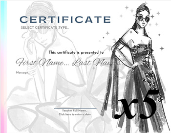 Preview of Express Yourself! Fashion Automatic Certificate Plus x5