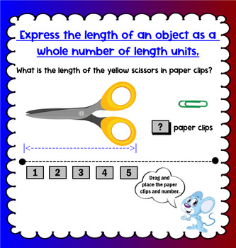 Preview of Express the length of an object as a whole number of length units.