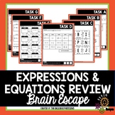 Expression & Equations Review Escape Room Activity