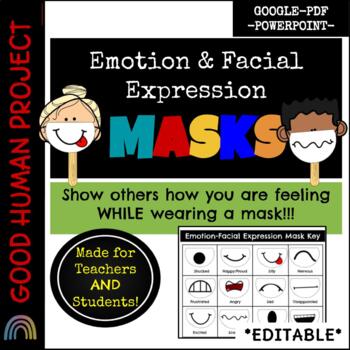 Preview of I'm Feeling Cards-Emotion-Facial Expression Mouth Visuals for Masks | Editable