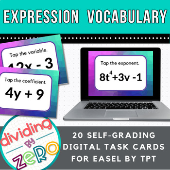 Preview of Expression Vocabulary: Digital Task Cards