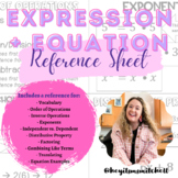Expression and Equation 2 Reference Sheets BUNDLE