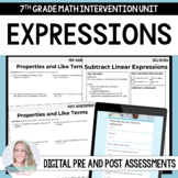 Expressions 7th Grade Math Intervention Unit