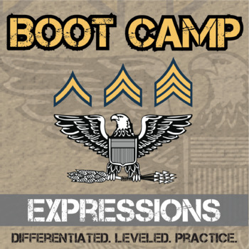 Preview of Expressions Boot Camp - Printable & Digital Differentiated Practice Activities