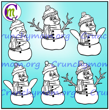 Snowmen Clipart Emotions by CrunchyMom | Teachers Pay Teachers