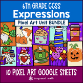 Expressions Pixel Art Unit BUNDLE | 6th Grade CCSS | Numer