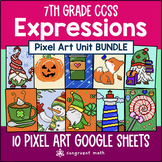 Expressions Pixel Art Unit BUNDLE | 7th Grade CCSS | Numer