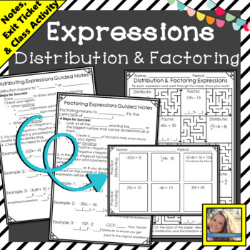 Preview of Expressions Distribution and Factoring
