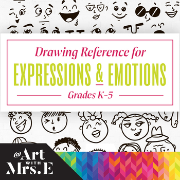Preview of Expressions & Emotions Drawing Reference | Grades K-5
