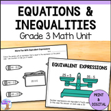 Equations & Inequalities Unit - Grade 3 (Ontario Curriculum)