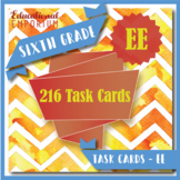 Expressions & Equations ⭐ 6th Grade EE Task Cards Math Bundle