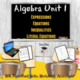 Expressions, Equations, Inequalities, Literal Equations | 