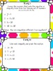 Expressions, Equations, & Inequalities: Mathematical Tasks by Math Central