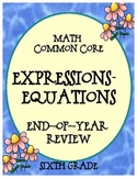 Expressions & Equations Math Common Core Year End Review S