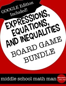 Preview of Simplifying Expressions, Solving Equations, and Inequalities Game Activities