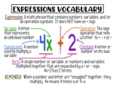 Expressions, Equations and Inequalities Notes Bundle