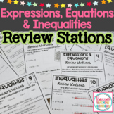 Expressions, Equations and Inequalities Review Stations
