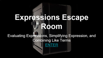 Preview of Expressions Escape Room (PowerPoint)