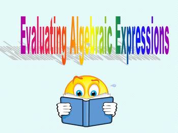 Preview of Expressions:  Evaluating Algebraic Expressions
