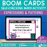 Expressions & Patterns Boom Cards | 5th Grade Math Review 