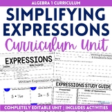 Expressions Review Unit Algebra 1 Curriculum