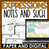 Expressions Unit Guided Notes Homework Warm Ups Exit Ticke