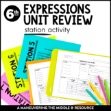 Expressions Unit Review Activity | Evaluating & Simplifyin