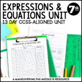 Expressions & Equations Unit | 7th Grade | Solving One and