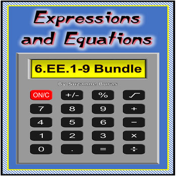 Preview of Expressions and Equations Bundle: 6.EE.1-9