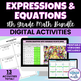 Expressions and Equations Digital Activities and Worksheet