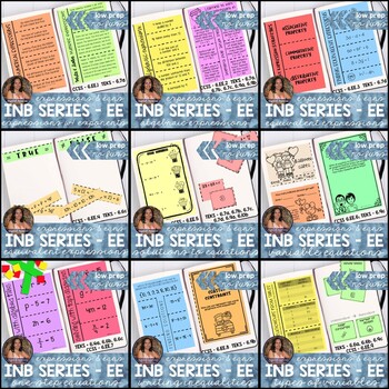 Preview of 6th Grade Interactive Notebook Foldable Activities for Expressions and Equations