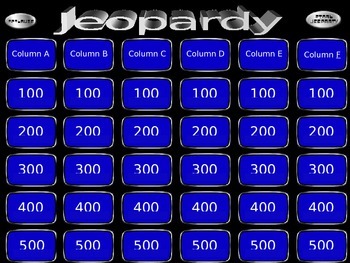 Preview of Expressions and Equations Jeopardy